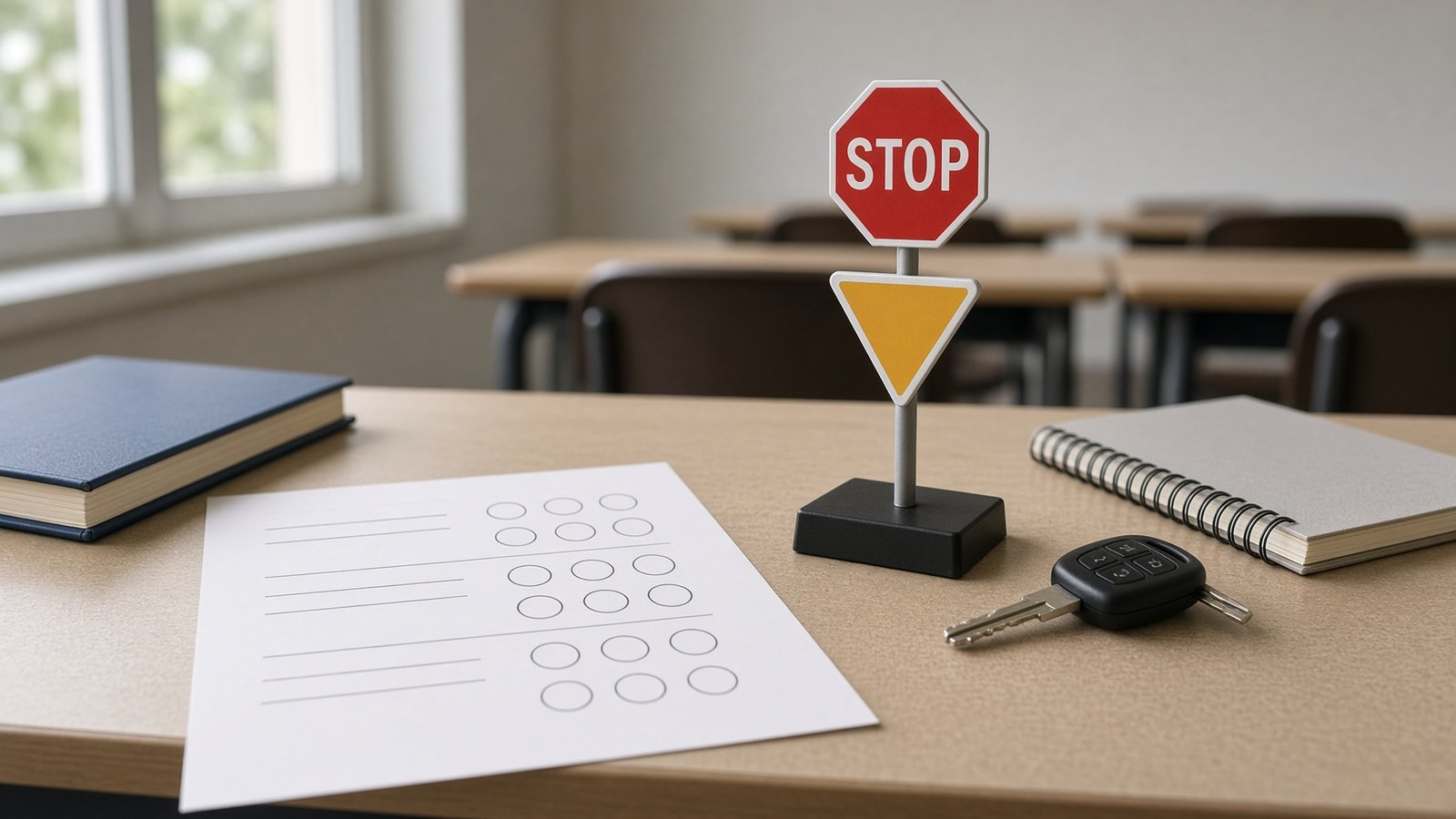 Theorie-Test mit Verkehrszeichen