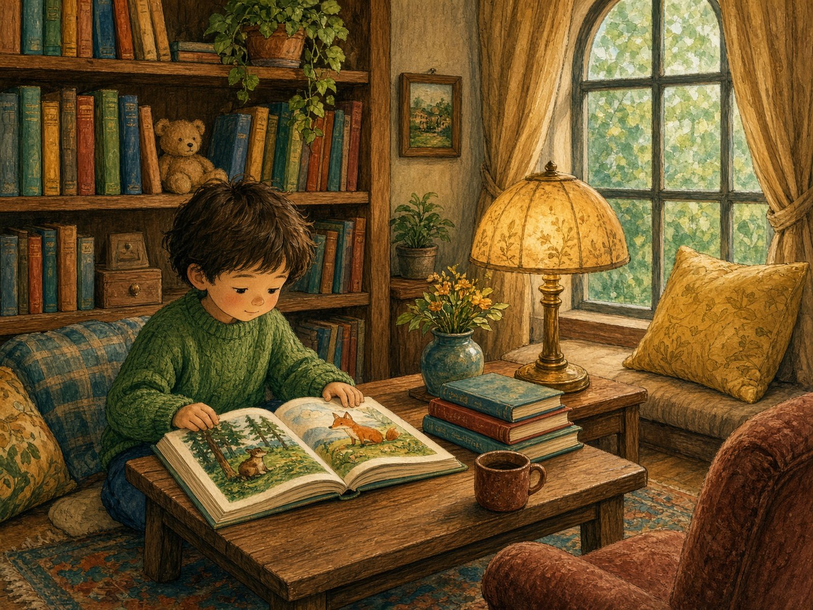 Die Bibliothek nach der Schule
