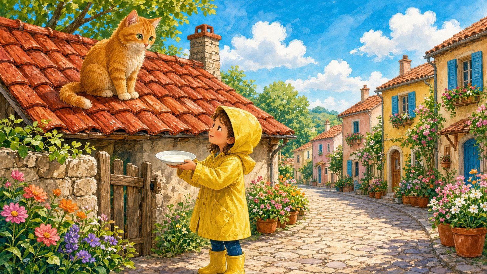 Die Katze auf dem Dach – Deutsch für Kinder